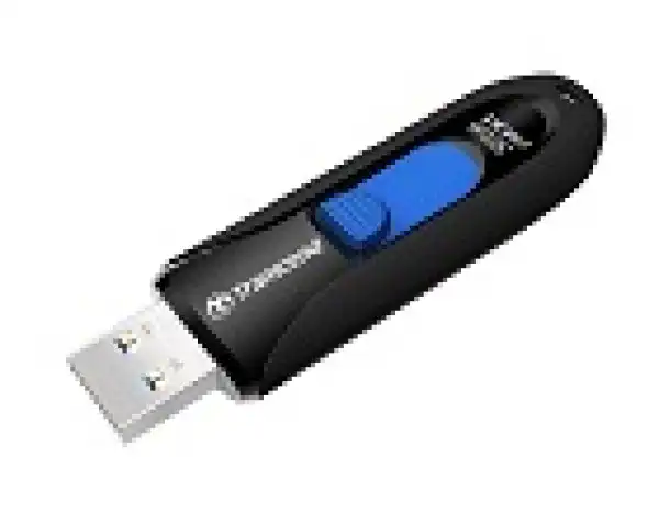 USB 32 GB, JetFlash 790K, USB3.1, 100/25 MB/s, Retractable, Black/Blue ( TS32GJF790K ) 