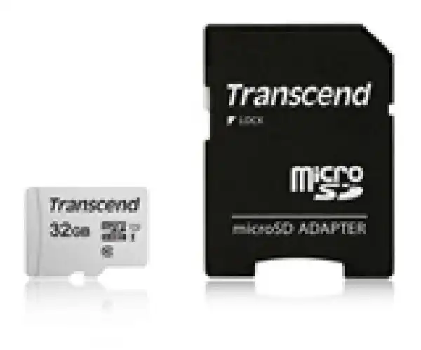 Micro SD 32 GB, Class 10 U1, Read up to 95MB/s w/SD Adapter ( TS32GUSD300S-A ) 