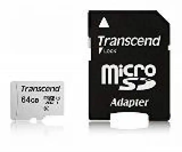 Micro SD 64GB Class 10, Ultra High Speed Class 1 (U1) with Adapter ( TS64GUSD300S-A ) 