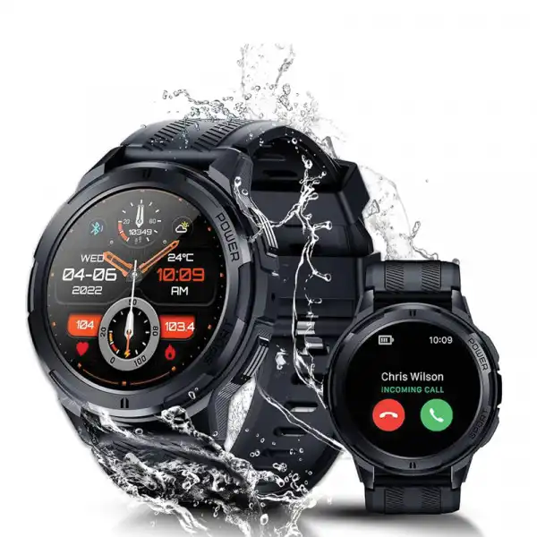 Oukitel BT10 Smart Watch Sport Rugged 410mAh/Heart rate/SpO2/Accelerometer/Crno  sivi ( 148704 )