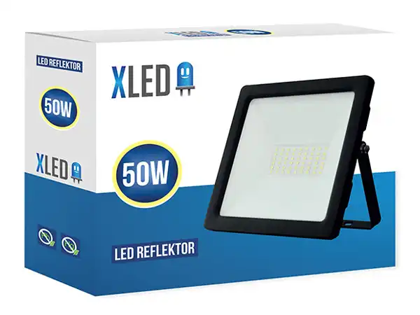 XLED 50w LED reflektor 6500K, 4000Lm, IP65, AC220-240V