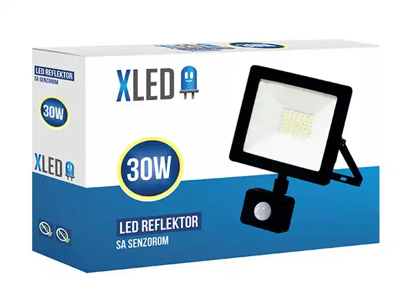 XLED 30w S LED reflektor sa PIR senzorom, 6500K, 2400Lm, AC220-240V