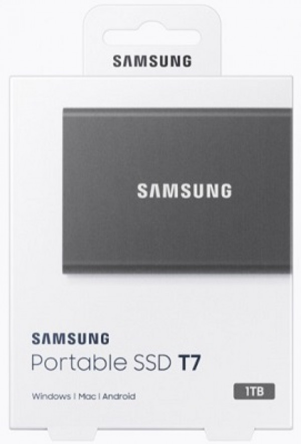 SAMSUNG Portable SSD 1TB, T7, USB 3.2 Gen.2 (10Gbps) ( MU-PC1T0T/WW )