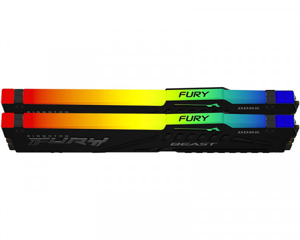 KINGSTON DIMM DDR5 64GB (2x32GB kit) 6400MTs KF564C32BBEAK2-64 FURY Beast Black RGB EXPO 