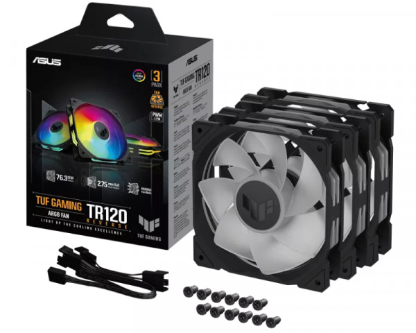 ASUS TUF GAMING TR120 ARGB REVERSE BLACK 3IN1 ventilator 