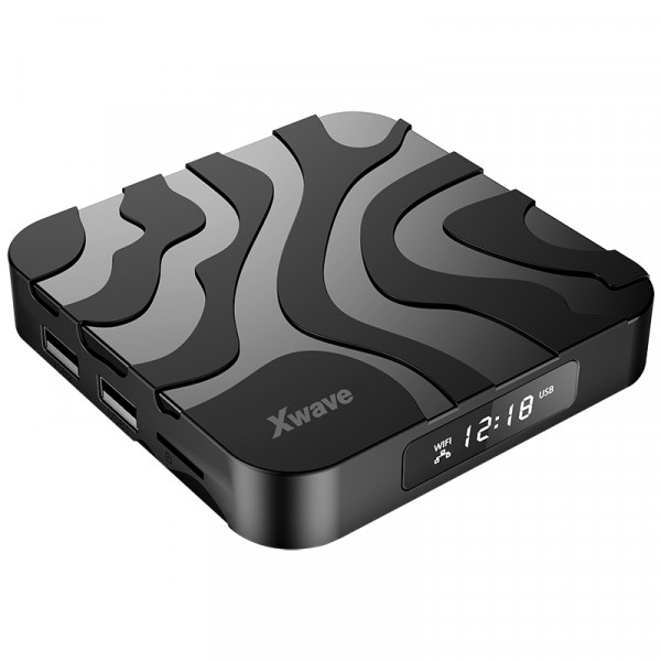Xwave TV BOX 510 Smart TV 8K/Android 12/4GB/64GB/QuadCore/LCD displej/HDMi/RJ45/Wifi/BT/2xUSB/SD ( 151704 )