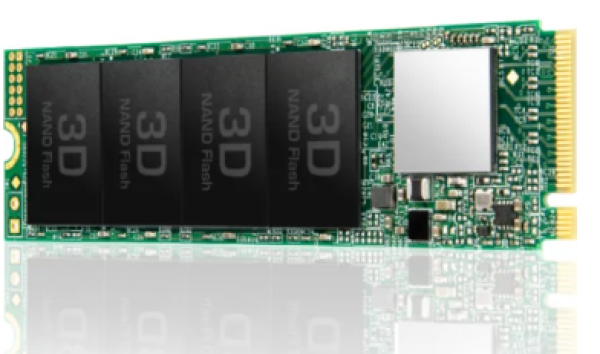 TRANSCEND M.2 NVMe 1TB SSD, M-Key, 3D TLC, DRAM-less, Single-sided, 400 TBW, 2280 ( TS1TMTE112S )