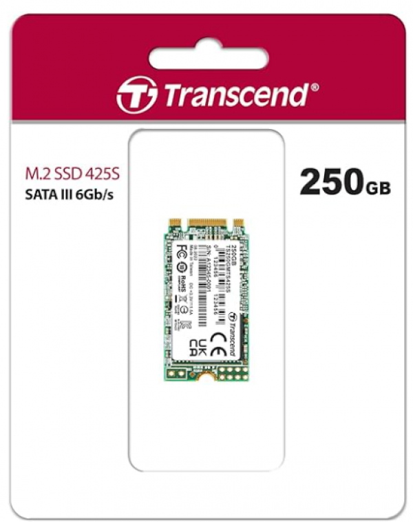 TRANSCEND 250GB, M.2 2242 SSD, SATA3 B+M Key, TLC ( TS250GMTS425S )