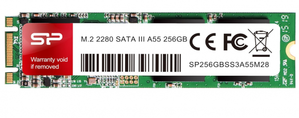 SILICON POWER M.2 SATA III 256GB SSD, A55, Read up to 560MB/s, Write up to 530MB/s, 2280 ( SP256GBSS3A55M28 )