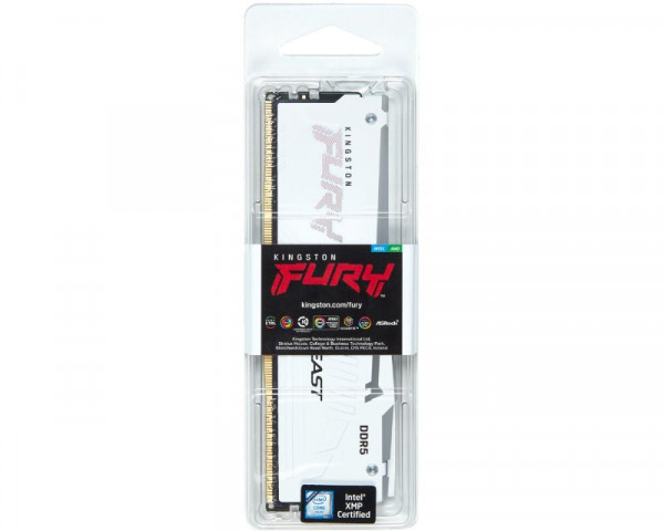 KINGSTON DIMM DDR5 32GB 5200MTs KF552C40BWA-32 Fury Beast RGB White XMP 