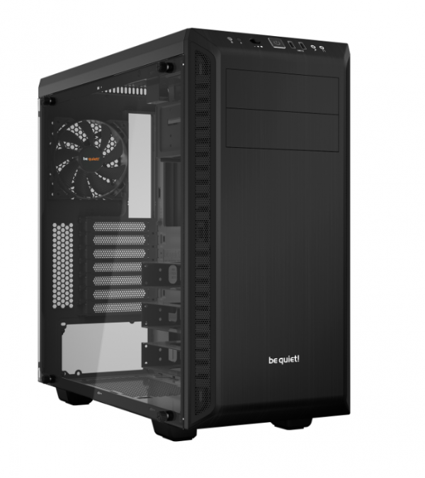 Be guiet! PURE BASE 600 Window Black, MB compatibility: ATX / M-ATX / Mini-ITX, Two pre-installed be quiet! Pure Wings 2 140mm fans, Ready for water