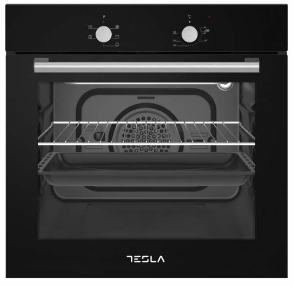 TESLA Ugradna rerna BO300SB ventilatorska/56L/mehanička/crna