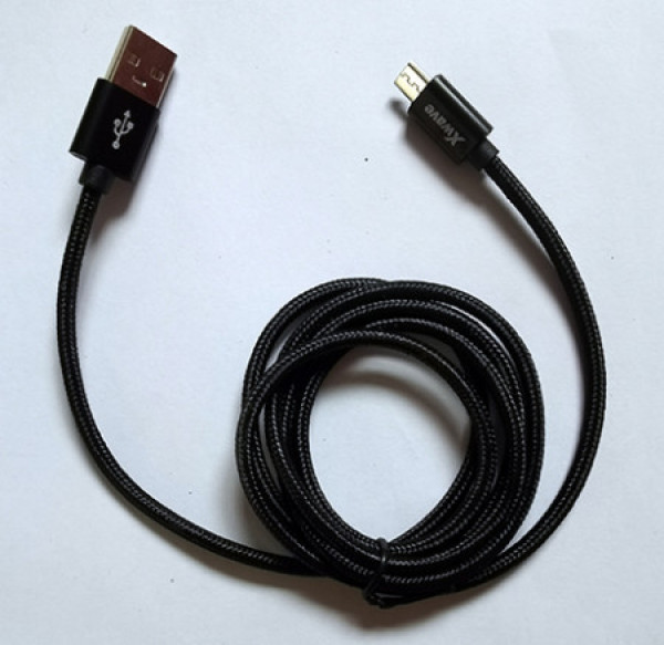 Xwave USB kabl /USB 2.0 (tip A -muški) -Micro USB (tip A -muški)/dužina 2m/2A/Aluminium /crni upleteni ( 111085 )