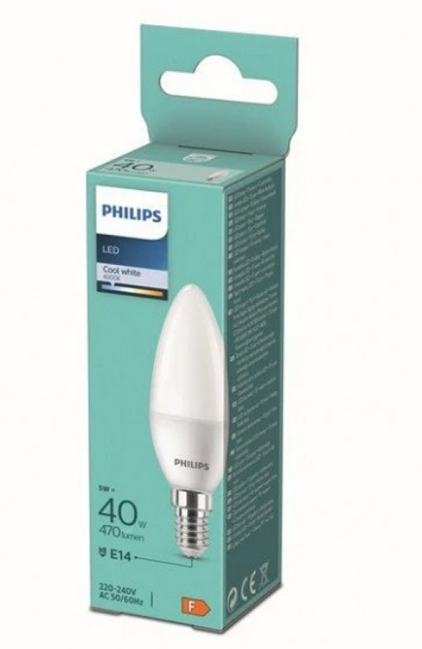 PHILIPS LED sijalica E14 C 4.9W NW 4000K