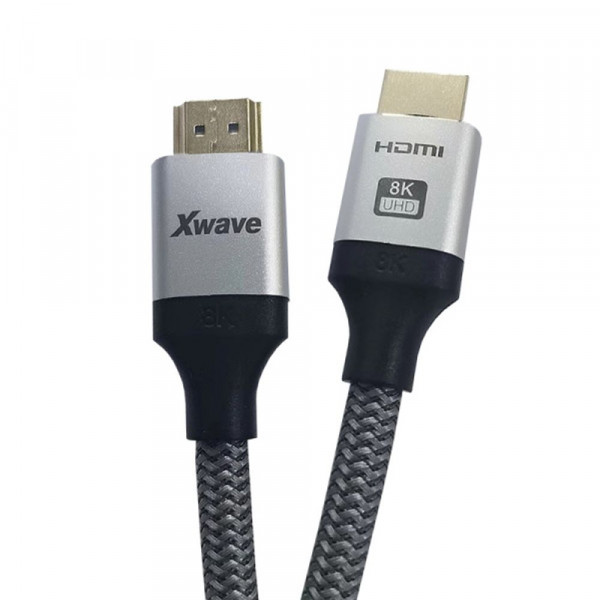 Xwave HDMI 2.1  8K kabl /3m dužina/HDR/upleten kabl/28+30AWG/CU 144B OD6.8MM/golden plate/blister ( 145737 )
