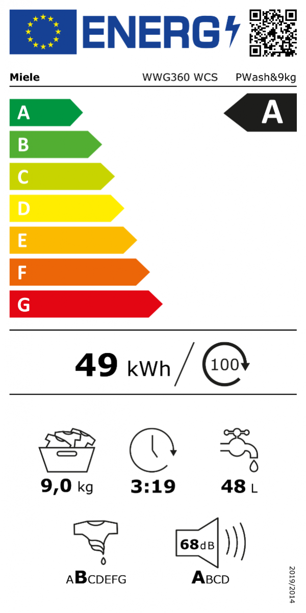 Miele Mašina za pranje veša WWG360 WCS PWash&9kg