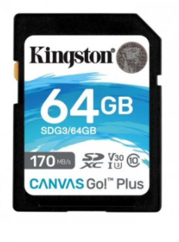 Kingston SD Card 64GB SDG364GB class 10 170Mbs64MBs