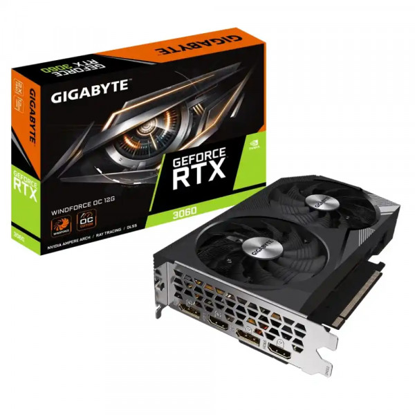 Gigabyte Grafička karta PCI-EGeForce RTX 3060 WindForce OC 12G GV-N3060WF2OC-12GD