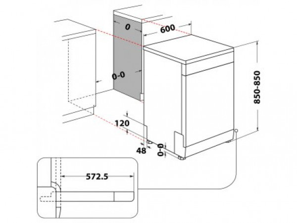 WHIRLPOOL W2F HD624 X Mašina za pranje sudova