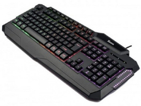 X WAVE Tastatura gejmerska multimedijalna sa RGB pozadinskim osvetljenjem crna,USA slova