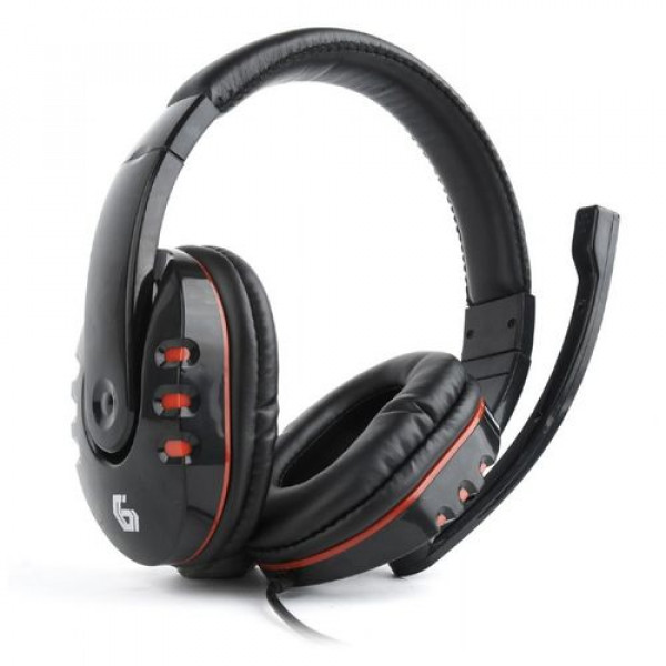 Gembird GHS-402 Gaming Headset with Volume Control, 3.5mm Stereo, Glossy Black