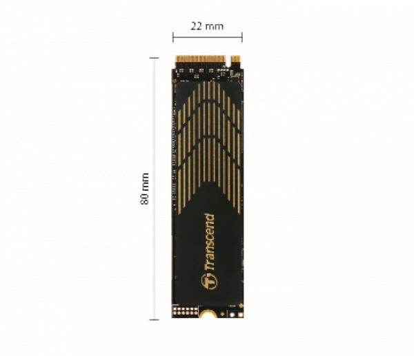 Transcend M.2 500GB, 2280, PCIe Gen4x4, M-Key, 3D TLC, with Dram, Read/Write up to 3,800/2,800 MB/s