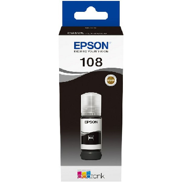 EPSON 108 EcoTank Black ink bottle, C13T09C14A