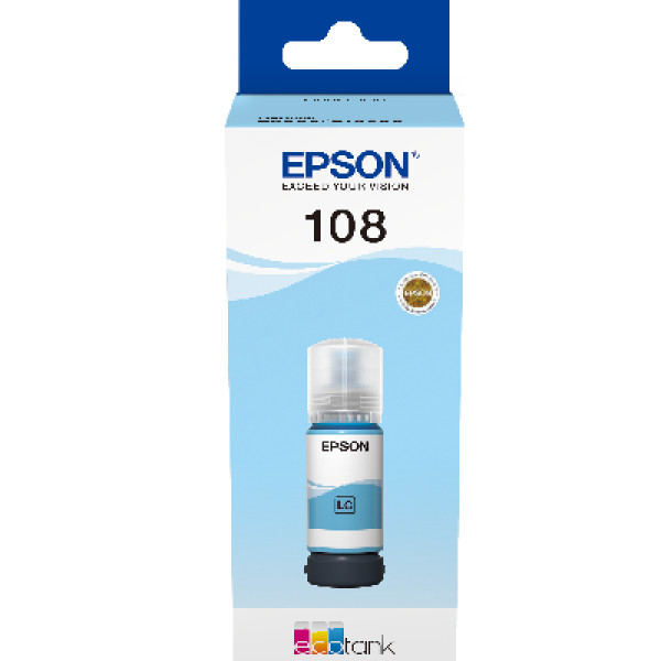 EPSON 108 EcoTank Cyan ink bottle, C13T09C24A