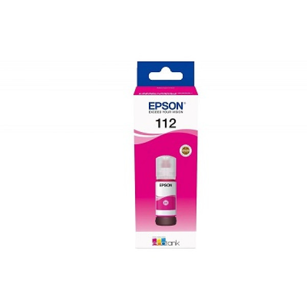 EPSON 112 ECOTANK PIGMENT MAGENTA INK BOTTLE, C13T06C34A