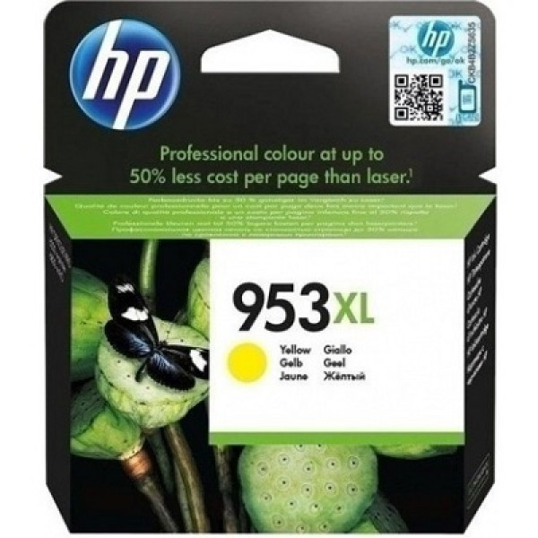 HP 953XL High Yield Yellow Original Ink Cartridge F6U18AE