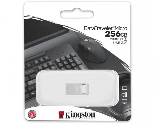 KINGSTON 256GB DataTraveler Micro USB 3.2 flash DTMC3G2256GB srebrni 