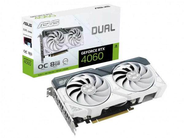 Grafička karta ASUS DUAL-RTX4060-O8G-WHITE NVD/8GB/GDDR6/128bit/bela