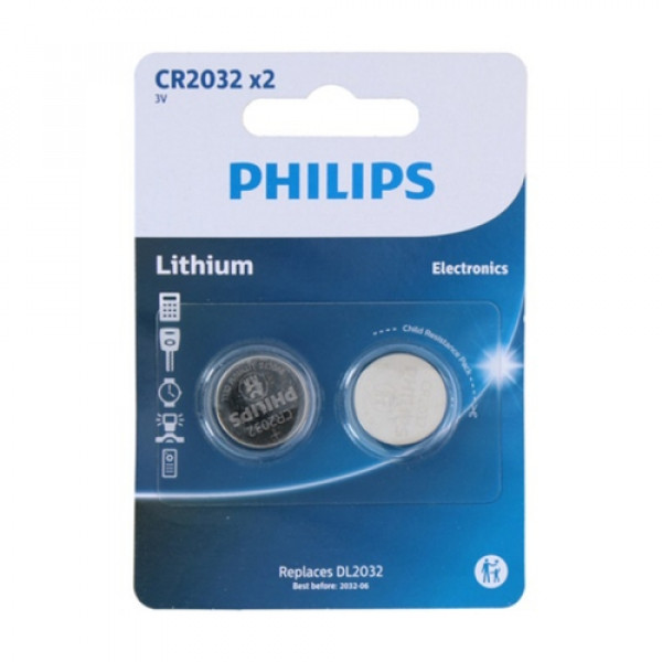 BATERIJA PHILIPS CR2032 3V  2 kom.