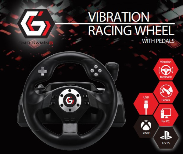 STR-M-40 **Gembird 7-in-1 RACEMASTER  racing wheel (PC/PS3/PS4/XBOX360/XBOXONE/SWITCH/ANDROID)(5599)