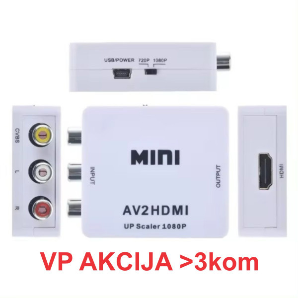 A-AV-HDMI-Mini ** Gembird input AV to HDMI  (904) (524)