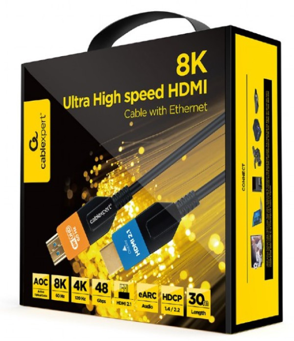 CC-HDMI8K-AOC-30M Gembird Active Optical (AOC) ULTRA High speed HDMI 2.1 8K UHD with Ethernet 30m