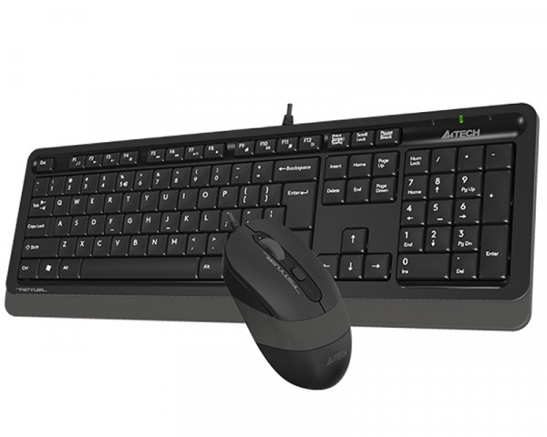 A4 TECH F1010 FSTYLER USB YU siva tastatura + USB sivi miš 