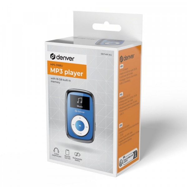 DENVER MPS-316R Blue MP3 Plejer