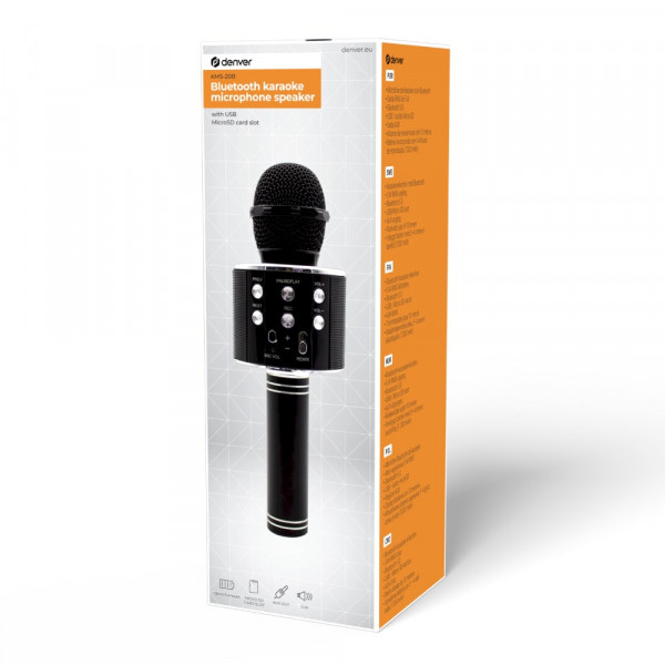 DENVER KMS-20 Black Bluetooth Mikrofon za karaoke