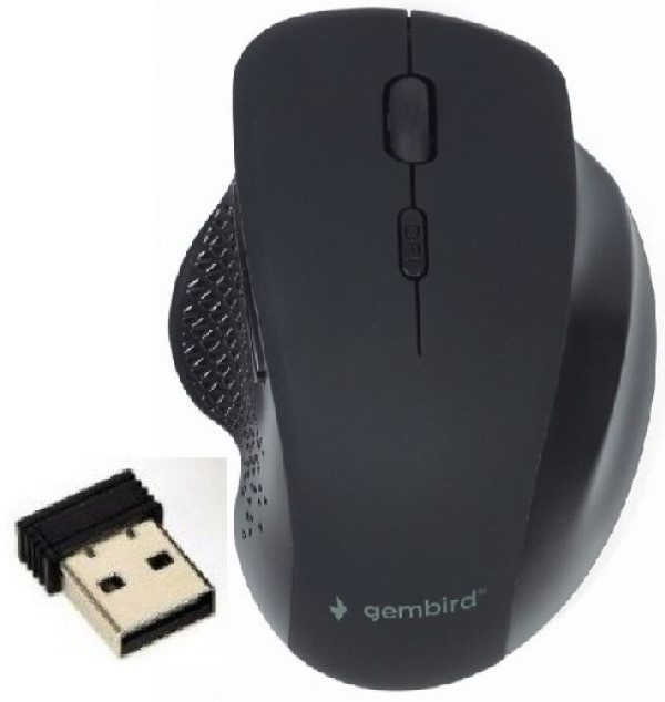 MUSW-6B-02 6-button wireless optical mouse, black