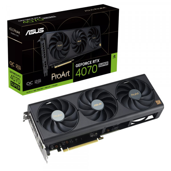 Grafička karta ASUS PROART-RTX4070S-O12G NVD/12GB/GDDR6X/192bit/crna