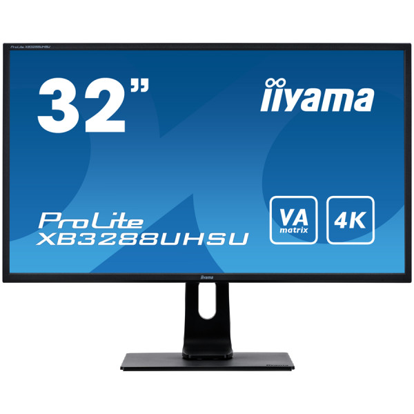 IIYAMA Monitor LED XB3288UHSU-B5 32 VA panel with 4K resolution 3840 x 2160 @60Hz 300 cdm˛ 3000:1 3ms HDMI DP USB height, swivel, tilt ( XB