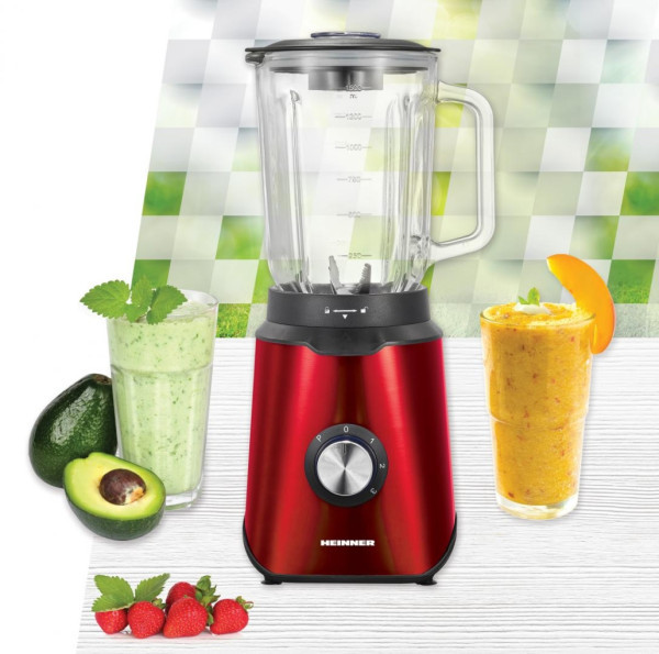 Blender HEINNER HBL-1000RED 1,5l1000Wslaklena čašacrveni