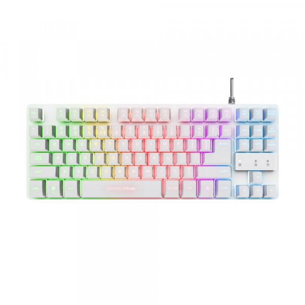 TRUST GXT 833W White Thado US Gejmerska tastatura