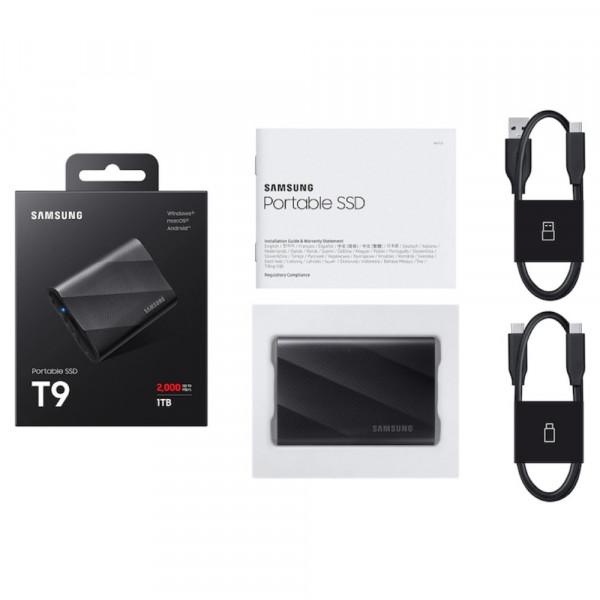 SAMSUNG Portable T9 1TB Black MU-PG1T0B Eksterni SSD