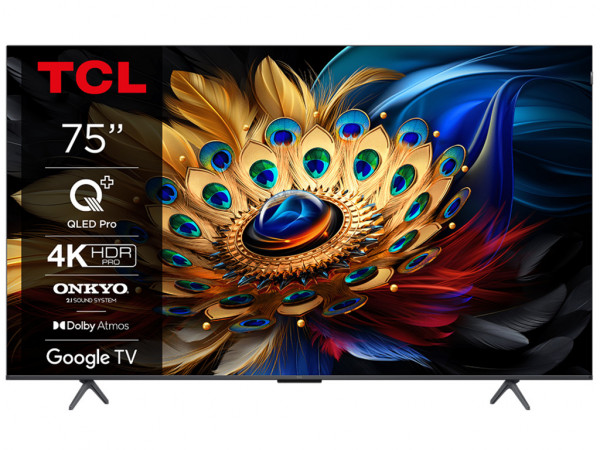 TCL televizor 75C655/QLED/75''/4K UHD/60Hz/Google TV/crna