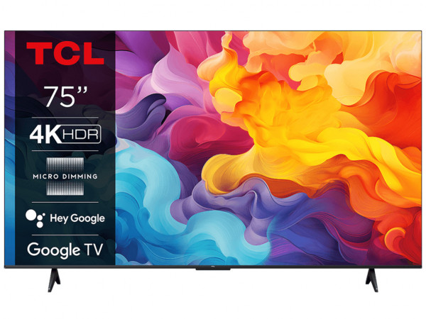 TCL televizor 75V6B/LED/75''/4K HDR/60Hz/Google TV/crna