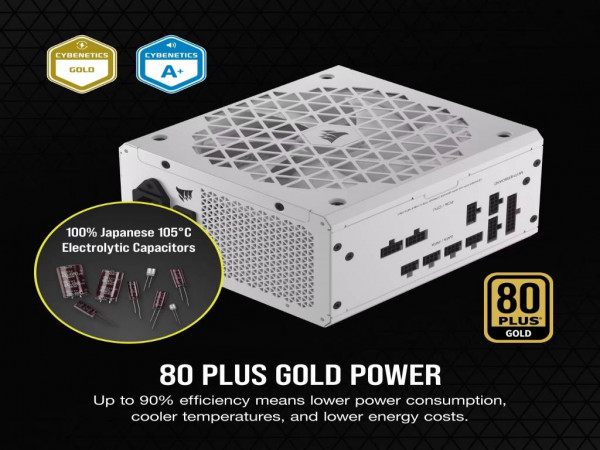 CORSAIR napajanje SHIFT RM1000x 1000W/modularno/ATX/80+Gold/bela