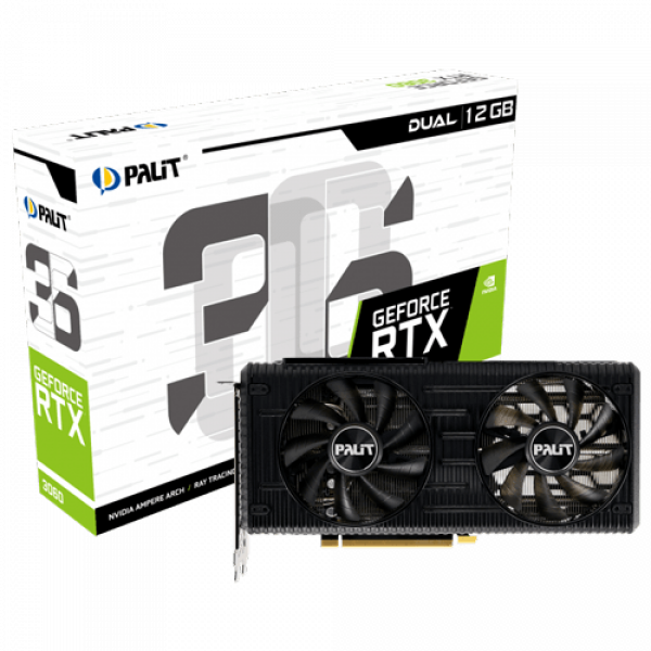 PALIT GeForce RTX 3060 Dual LHR 12GB GDDR6 192-bit NE63060019K9-190AD