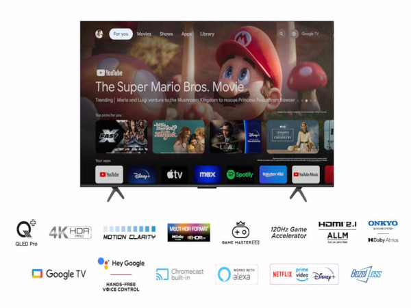 TCL Televizor 65C655/QLED/65''/4K HDR PRO/Google TV